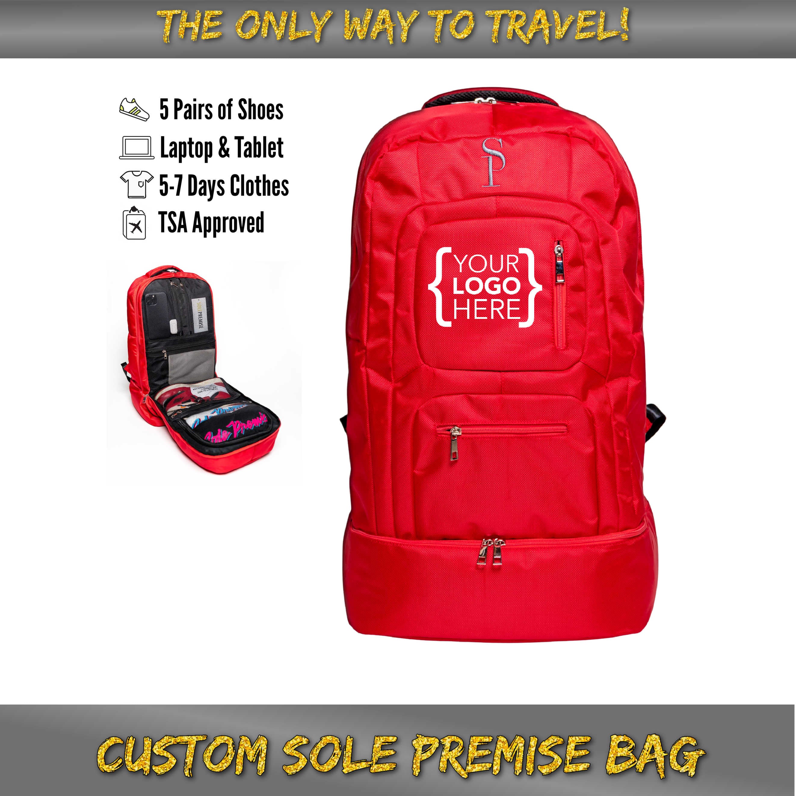 Custom Sole Premise Bag Customized Gym Travel Sports Team Bag