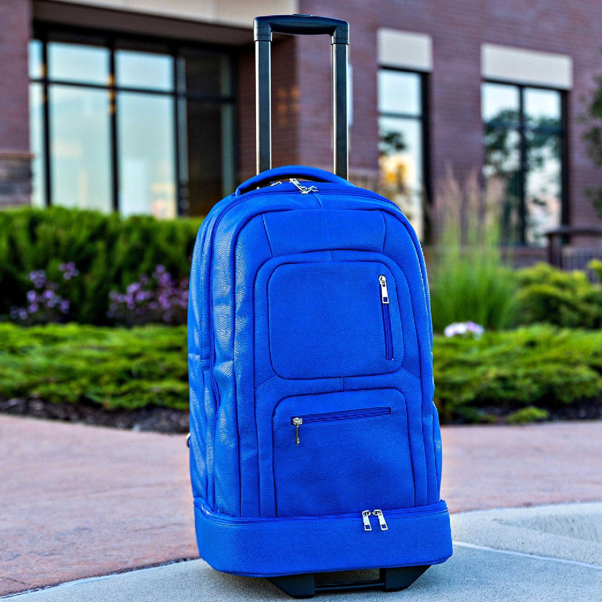 Royal Blue Tumbled Leather Roller Bag (Only 200 Made)