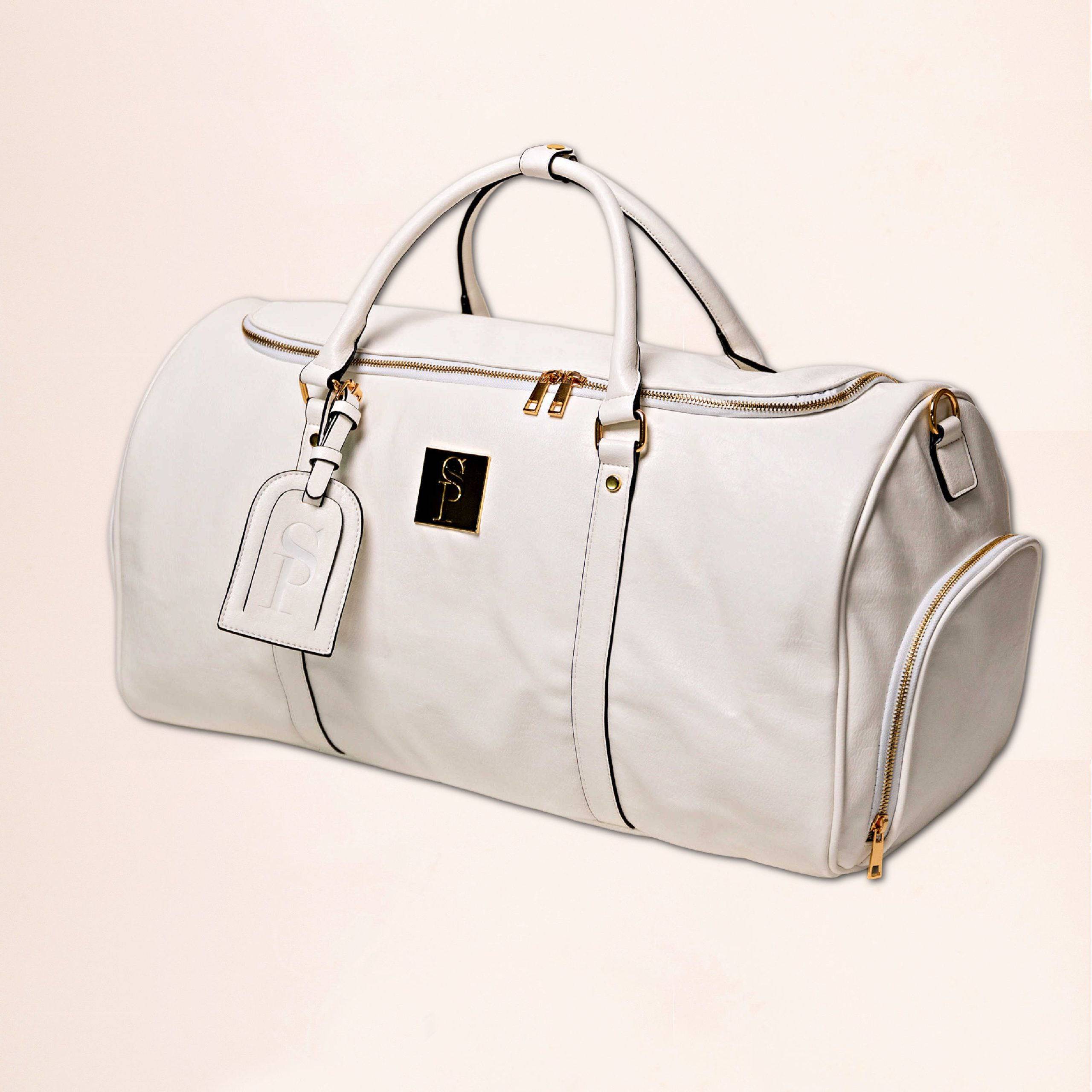 Women leather duffle discount bag