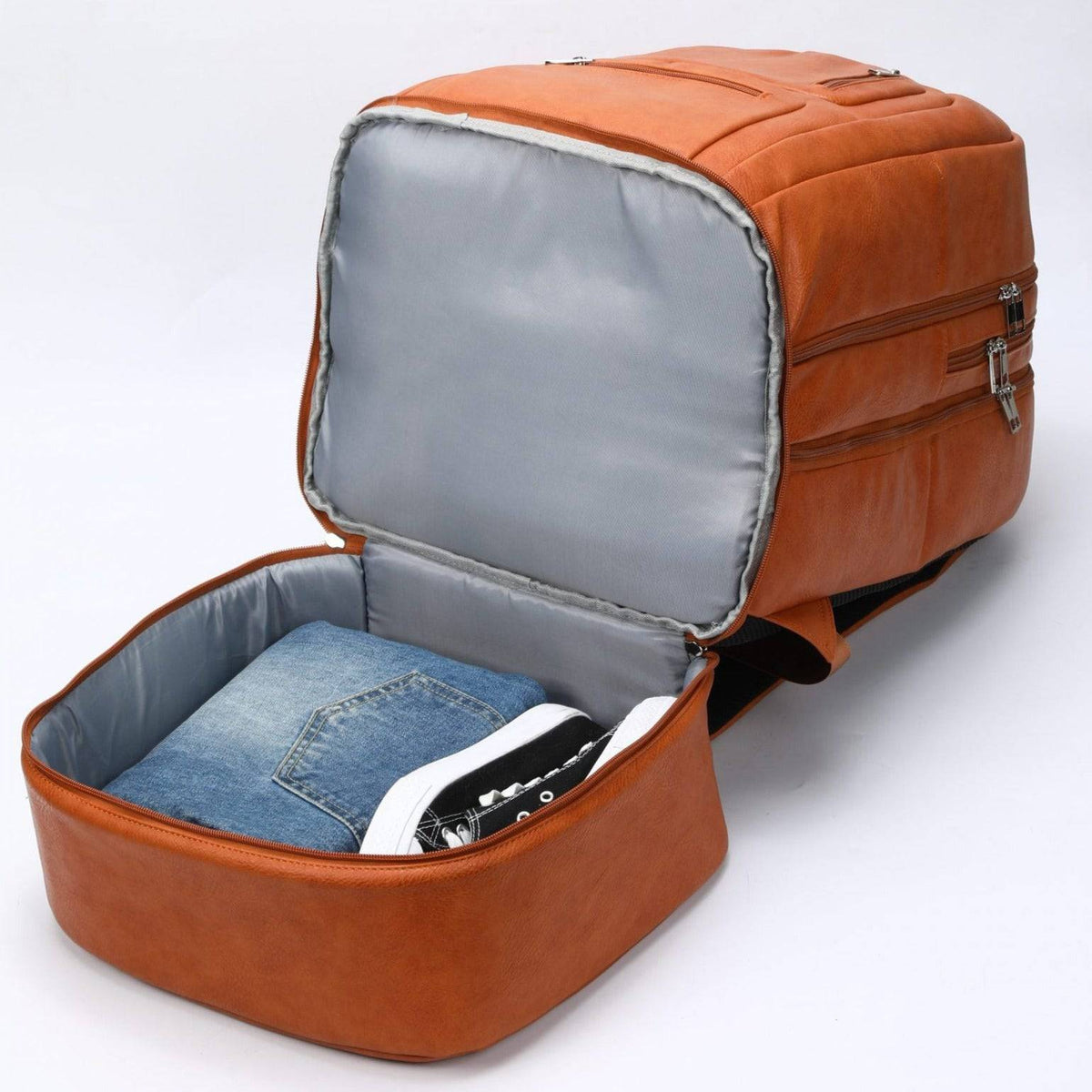 Brown Leather Patented Carry-on Bag (XL Design) (Only 300 Made) main image 1